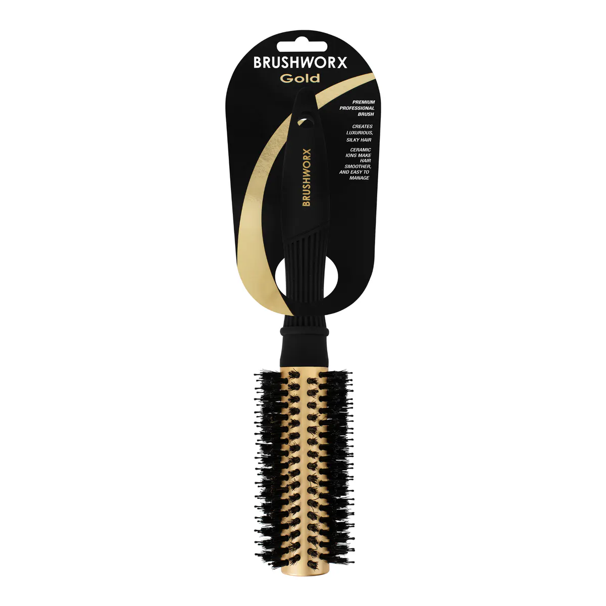 Brushworx Gold Ceramic Radial Brush Porcupine - 55mm Medium, view 2