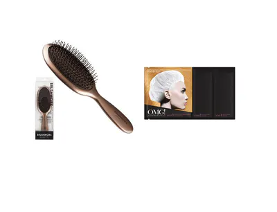 Brushworx Medium Cushion Brush & OMG 3 in 1 Hair Repair System