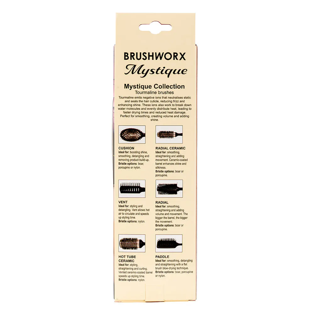 Brushworx Mystique Tourmaline Oval Cushion Brush, view 3