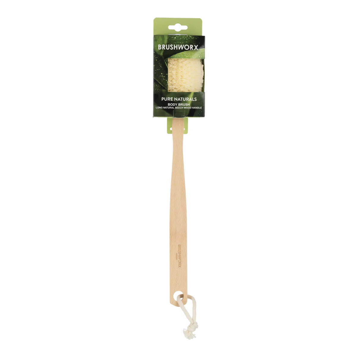 Brushworx Pure Naturals Body Brush with Long Handle, view 2