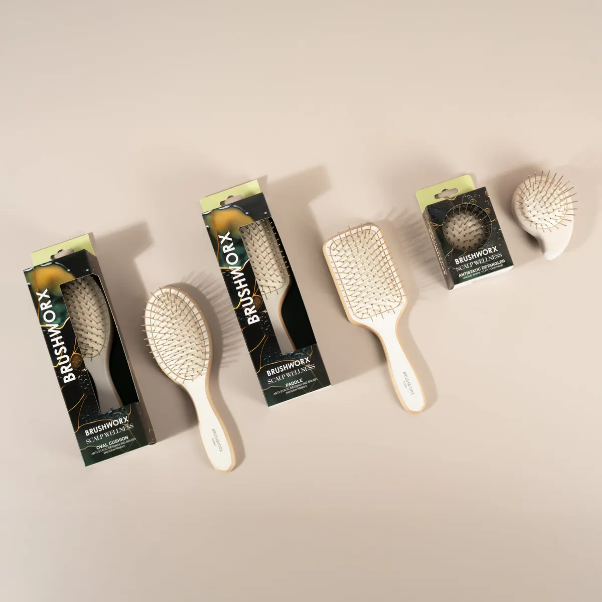 Brushworx Scalp Wellness Small Teardrop Anti Static Brush, view 6
