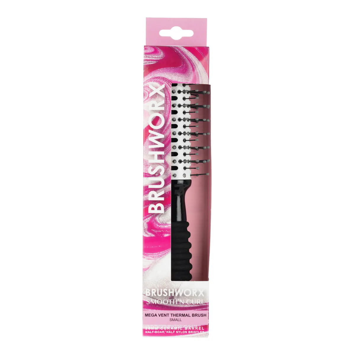 Brushworx Smooth n' Curl Half Thermal/Half Boar 28mm, view 2