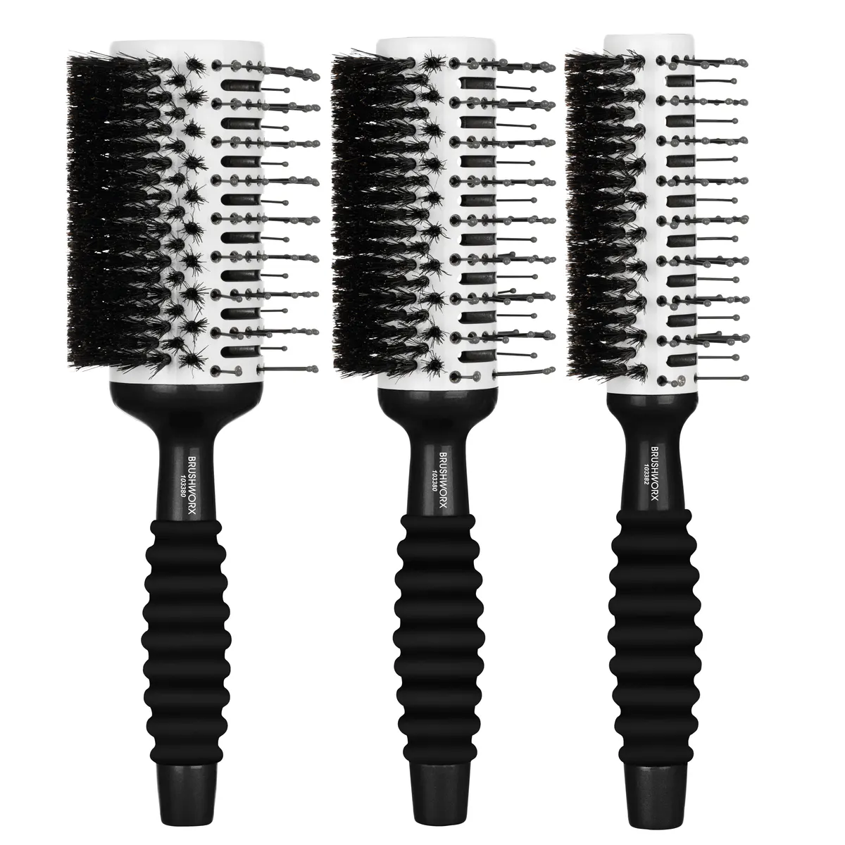 Brushworx Smooth n' Curl Half Thermal/Half Boar 50mm, view 3