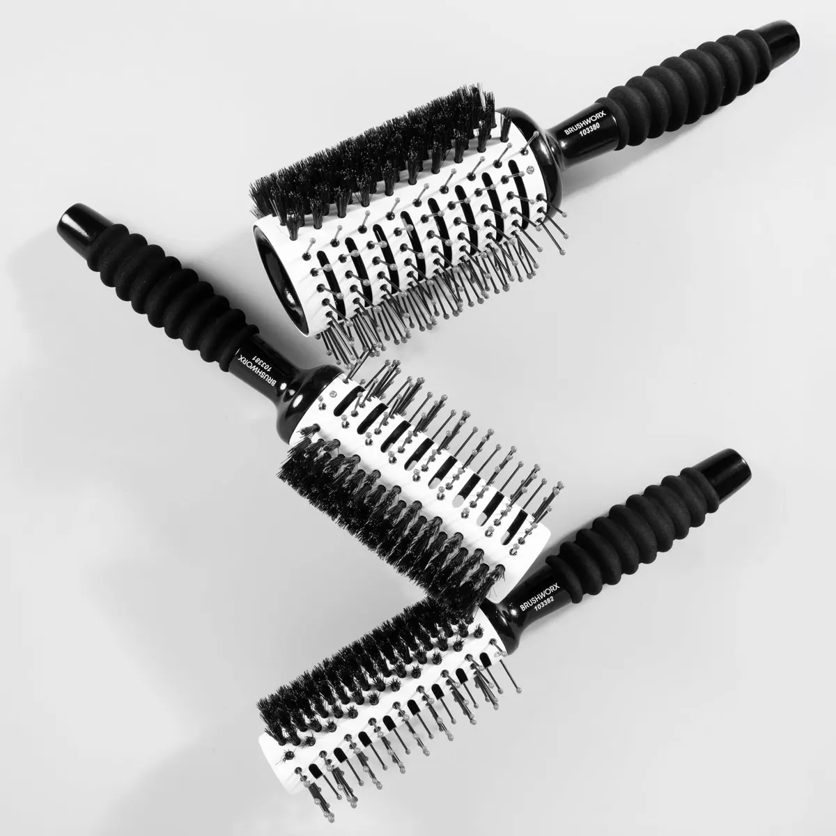 Brushworx Smooth n' Curl Half Thermal/Half Boar 50mm, view 4