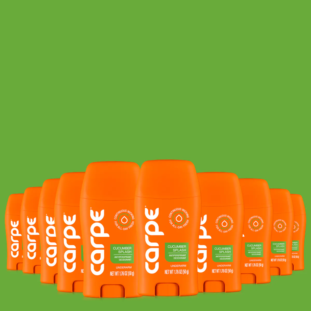 Carpe Antiperspirant Underarm Stick 50ml - 10 Pack, view 3