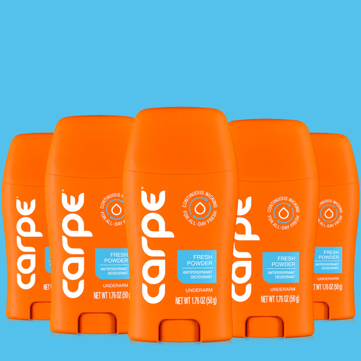 Carpe Antiperspirant Underarm Stick 50ml - 5 Pack, view 7