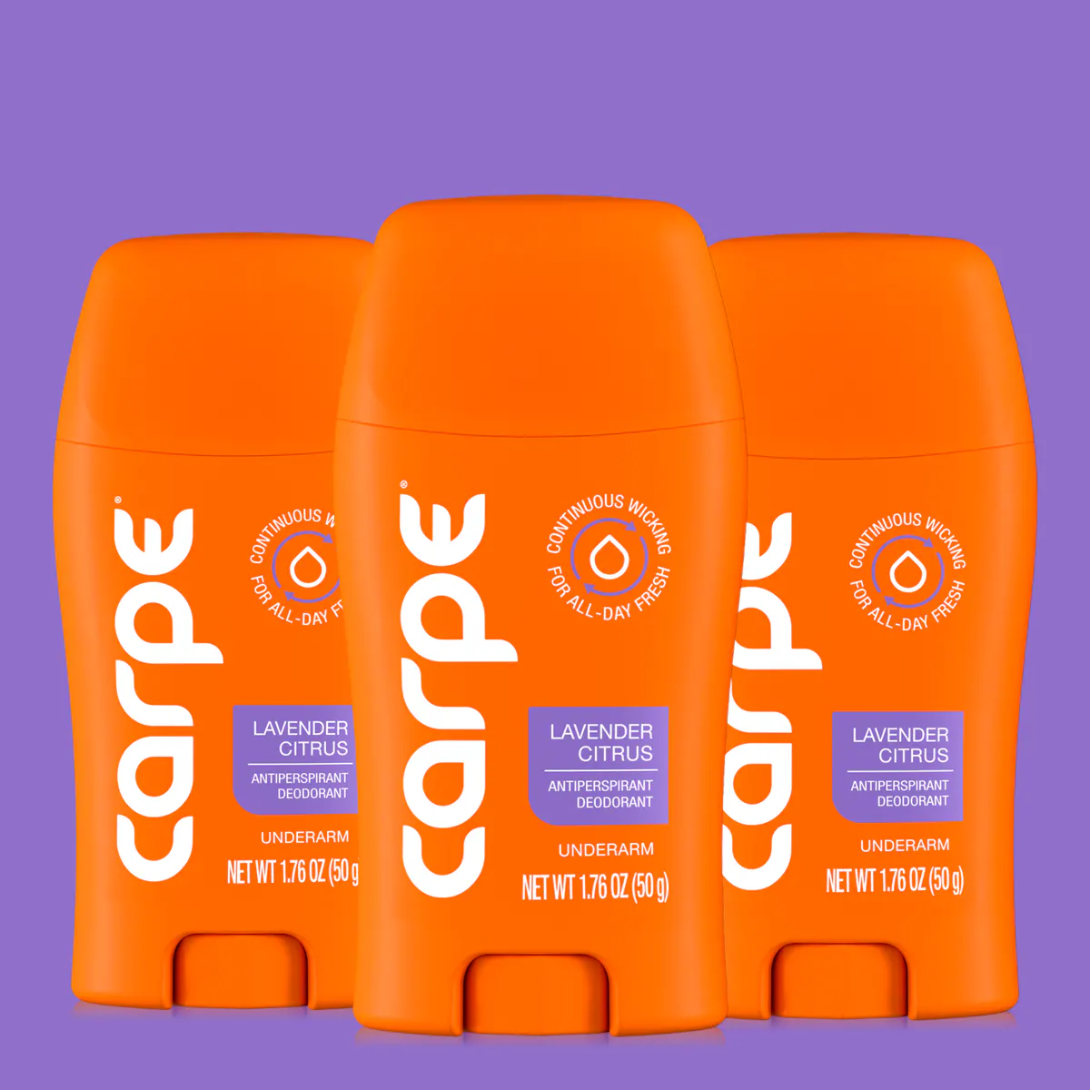 Carpe Antiperspirant Underarm Stick 50ml Trio Bundle, view 6