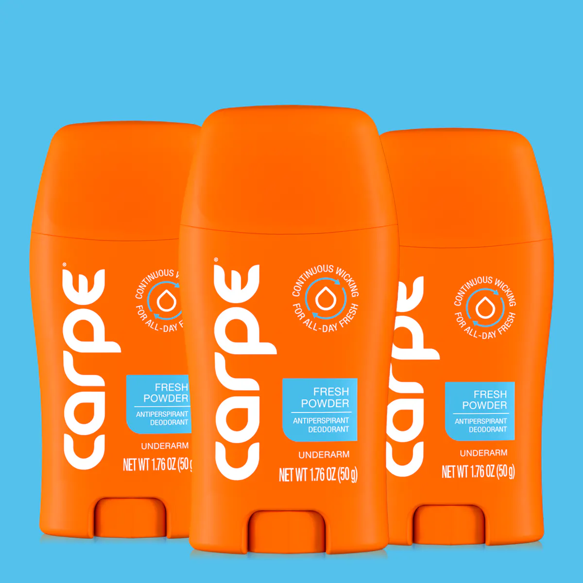 Carpe Antiperspirant Underarm Stick 50ml Trio Bundle, view 7