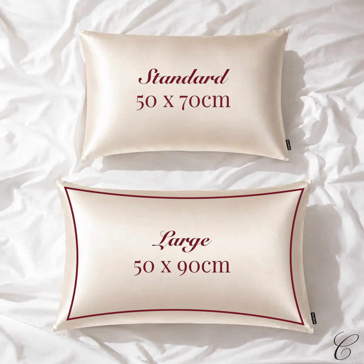 Casa Della Silk Dolce Mulberry Silk Pillowcase – Large – Classic Ivory, view 6
