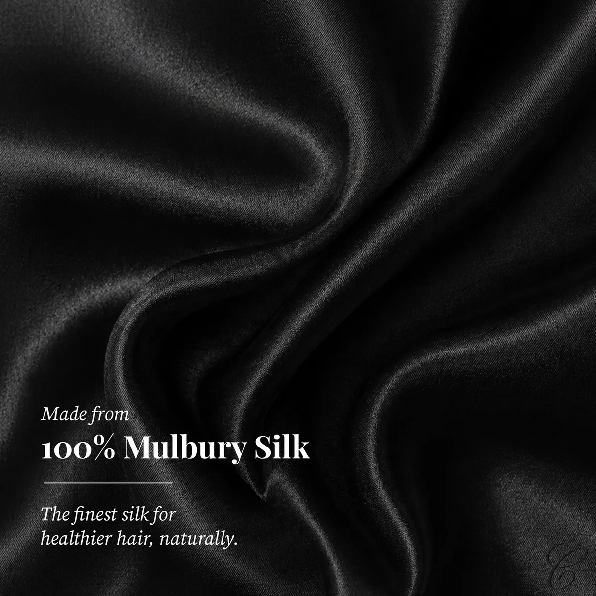 Casa Della Silk Dolce Mulberry Silk Pillowcase – Large – Midnight Noir, view 5
