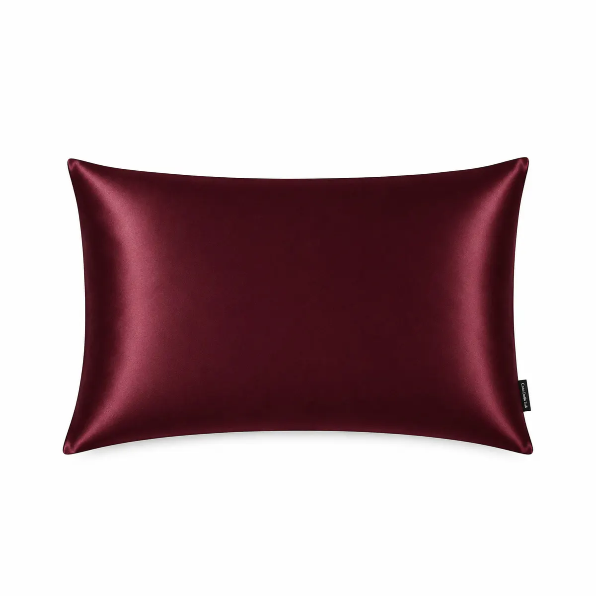 Casa Della Silk Dolce Mulberry Silk Pillowcase – Standard – Bordeaux Red