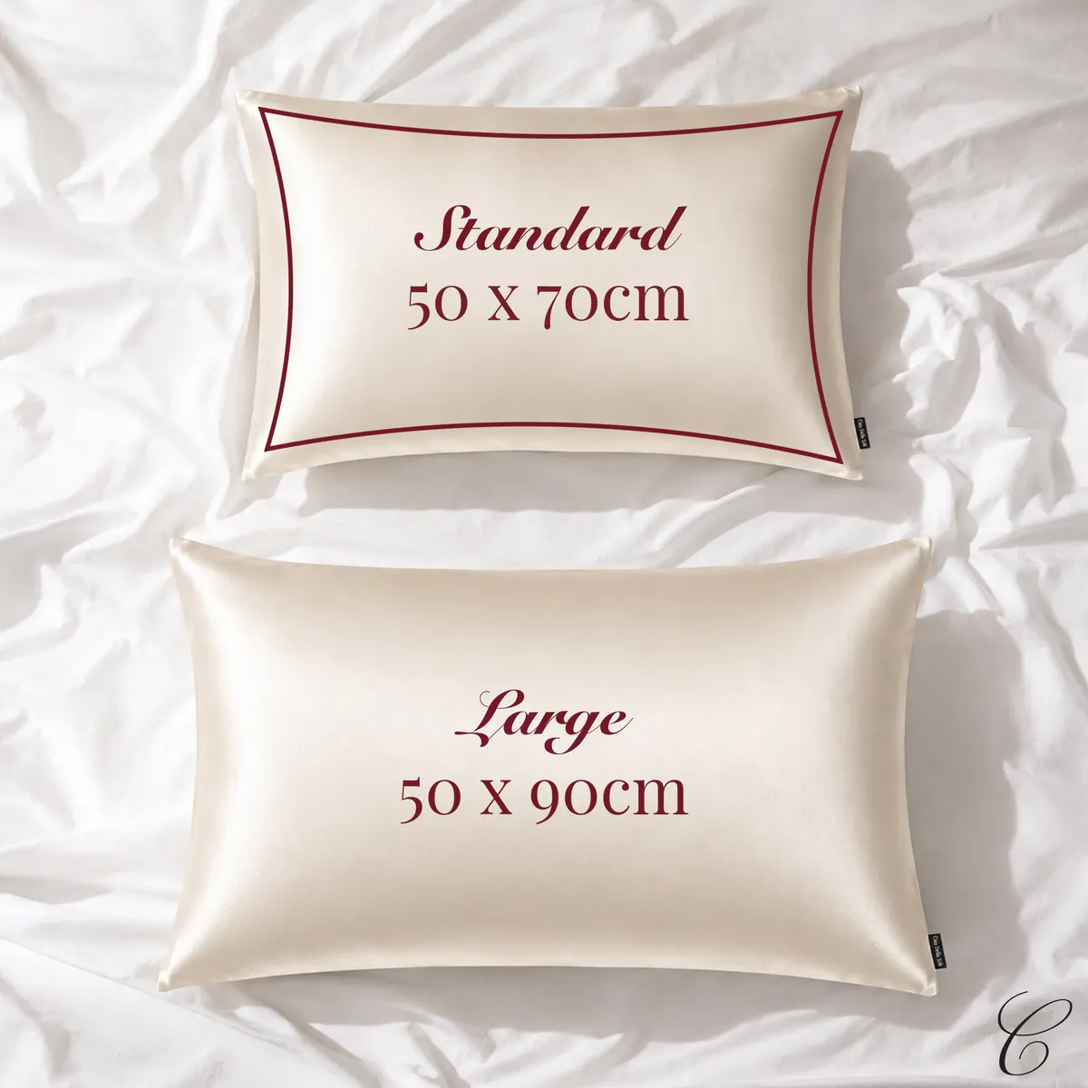 Casa Della Silk Dolce Mulberry Silk Pillowcase – Standard – Classic Ivory, view 6