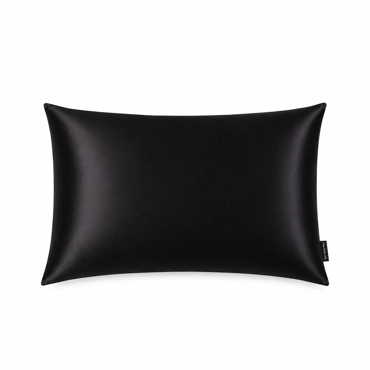 Casa Della Silk Dolce Mulberry Silk Pillowcase – Standard – Midnight Noir