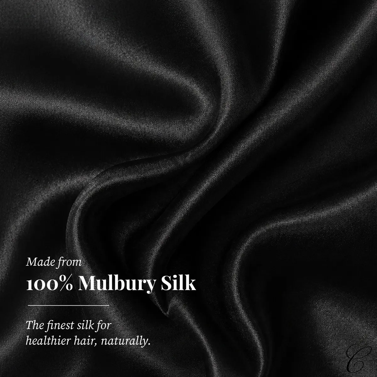 Casa Della Silk Dolce Mulberry Silk Pillowcase – Standard – Midnight Noir, view 5