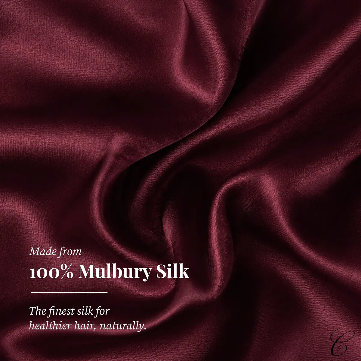 Casa Della Silk La Notte Mulberry Silk Sleep Mask – Bordeaux Red, view 5