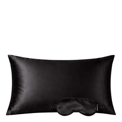 Casa Della Silk Mulberry Silk Beauty Sleep Standard Bundle - Midnight Noir