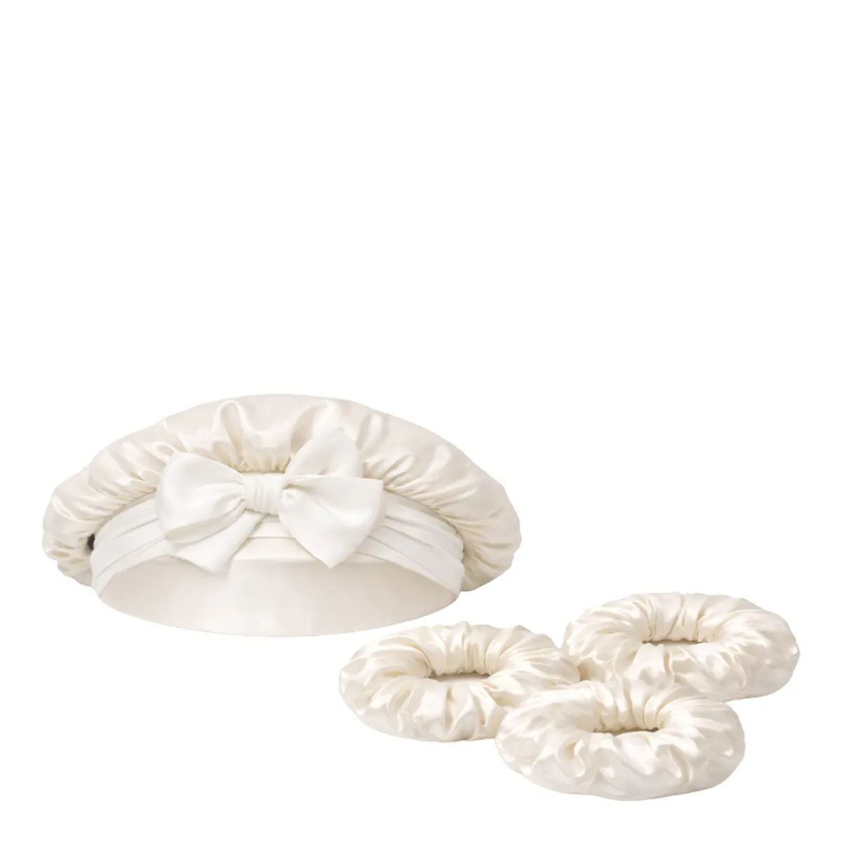 Casa Della Silk Mulberry Silk Luxury Hair Protection Bundle - Classic Ivory