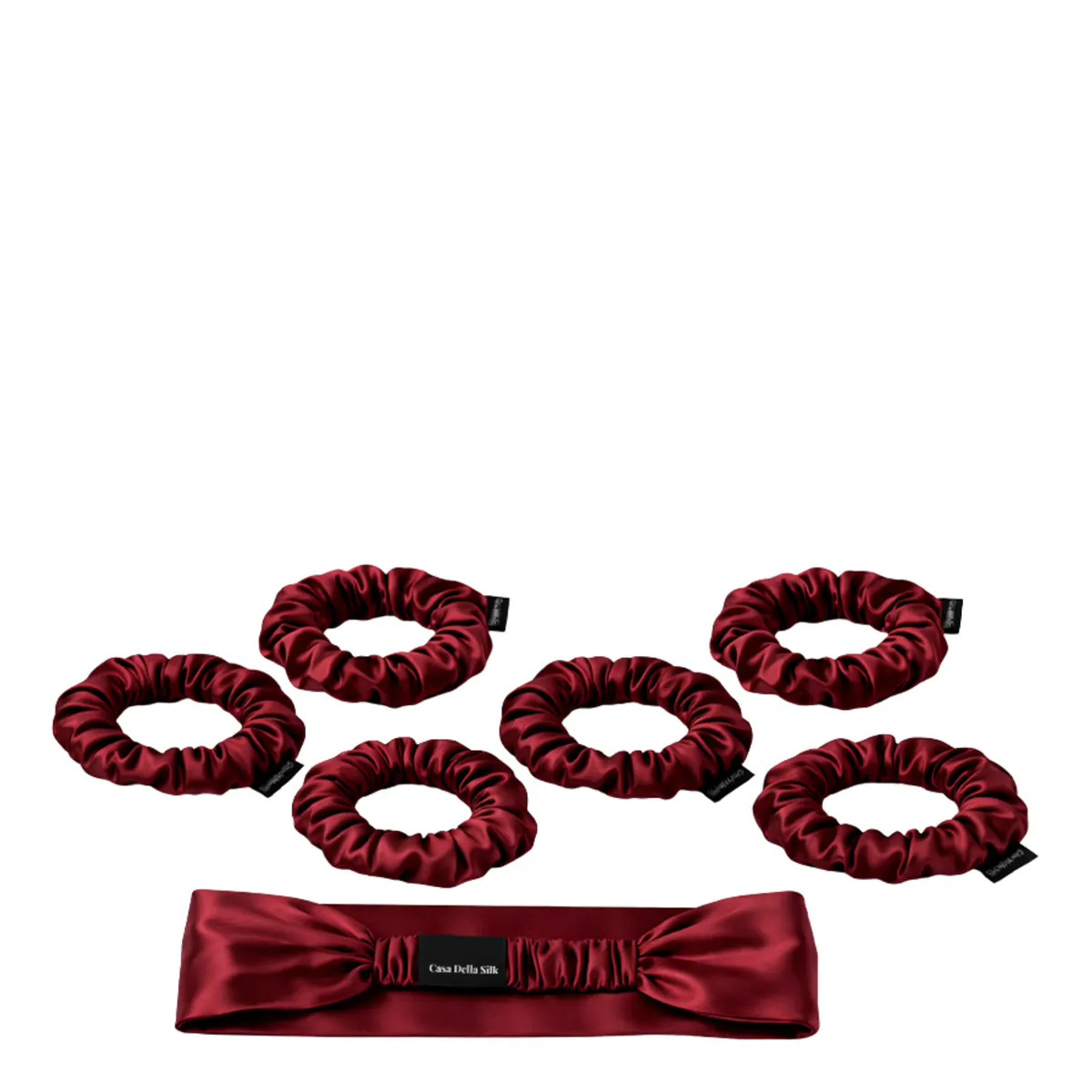 Casa Della Silk Mulberry Silk Luxury Styling Duo Bundle - Bordeaux Red