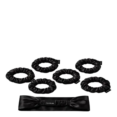 Casa Della Silk Mulberry Silk Luxury Styling Duo Bundle - Midnight Noir