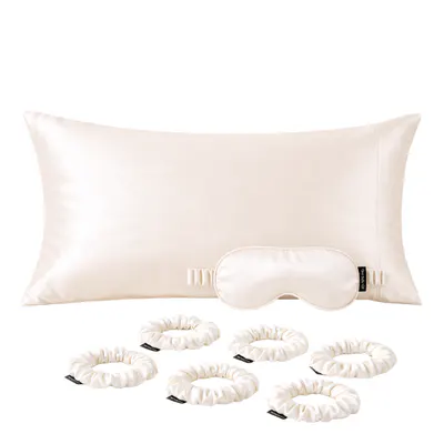 Casa Della Silk Mulberry Silk Ultimate Slumber Trio Bundle - Classic Ivory