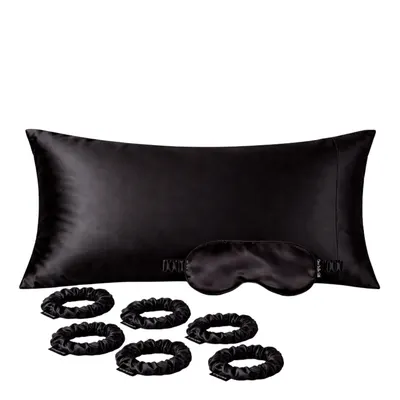 Casa Della Silk Mulberry Silk Ultimate Slumber Trio Bundle - Midnight Noir