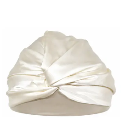 Casa Della Silk Rituale Mulberry Silk Hair Turban – Classic Ivory