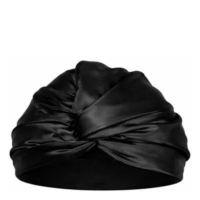 Casa Della Silk Rituale Mulberry Silk Hair Turban – Midnight Noir