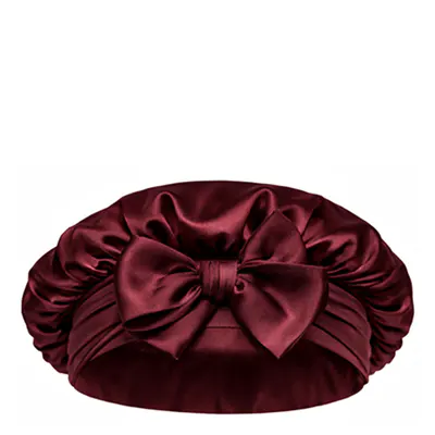 Casa Della Silk Serenita Mulberry Silk Hair Bonnet – Bordeaux Red
