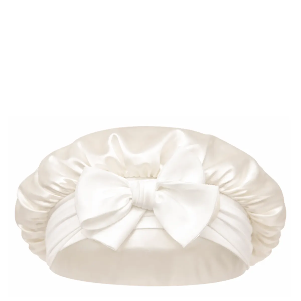 Casa Della Silk Serenita Mulberry Silk Hair Bonnet, Classic Ivory
