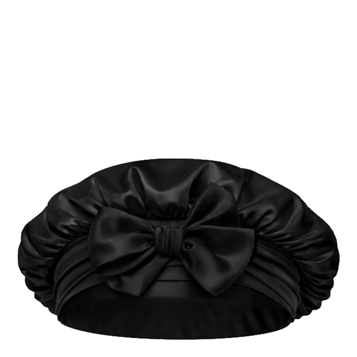 Casa Della Silk Serenita Mulberry Silk Hair Bonnet, Midnight Noir