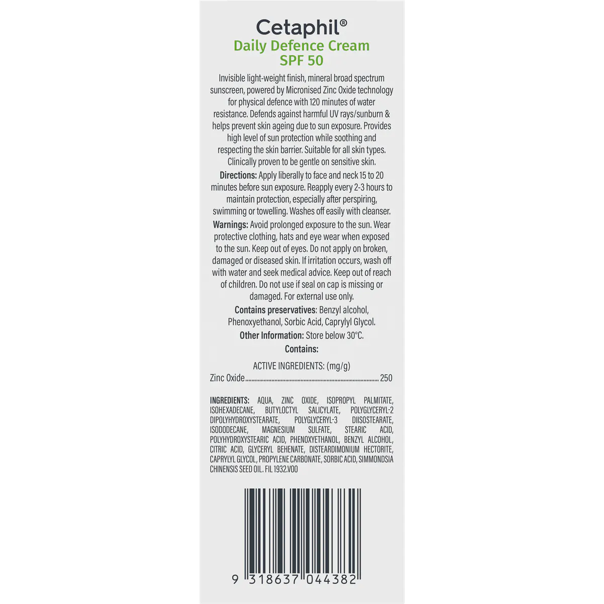 Cetaphil Daily Defence Cream SPF 50 50g, view 4