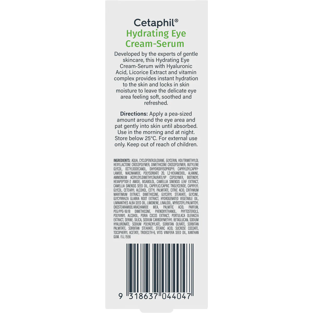Cetaphil Hydrating Eye Cream-Serum with Hyaluronic Acid 14ml, view 8