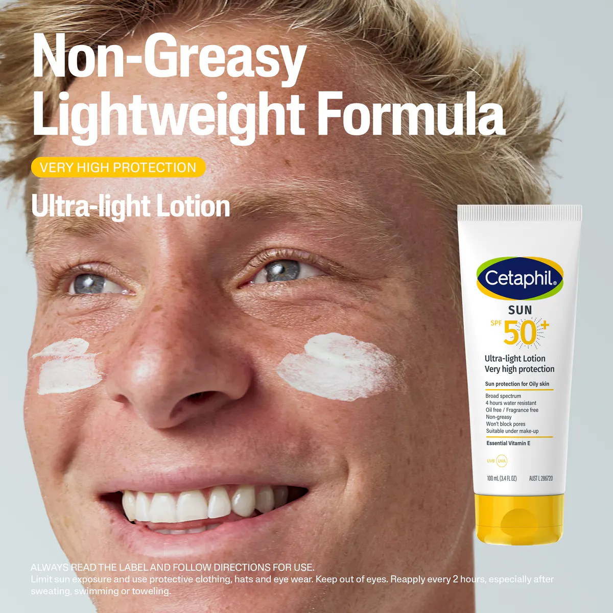 Cetaphil Sun Ultra-Light Lotion Sunscreen SPF 50+ 100ml, view 2