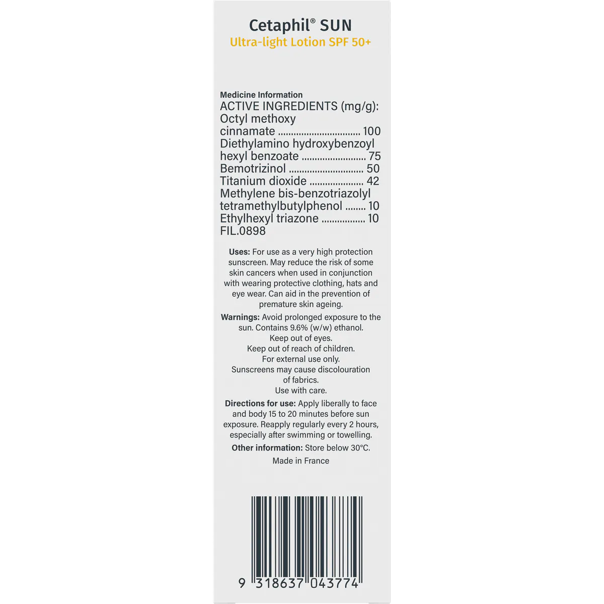 Cetaphil Sun Ultra-Light Lotion Sunscreen SPF 50+ 100ml, view 8