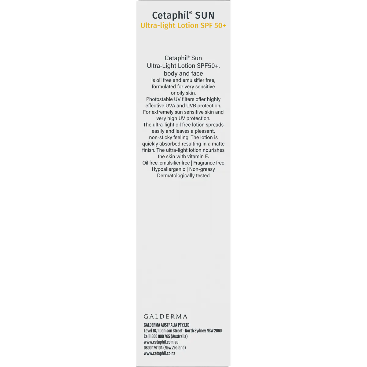 Cetaphil Sun Ultra-Light Lotion Sunscreen SPF 50+ 100ml, view 9