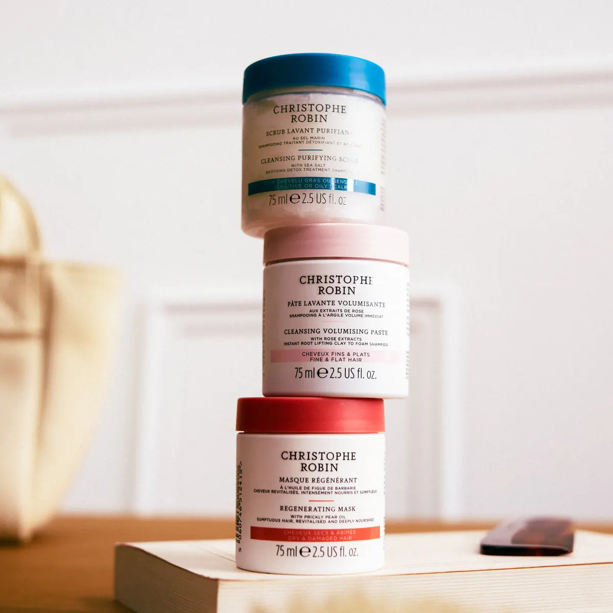 Christophe Robin Cleansing Purifying Scrub With Sea Salt 75ml, view 6