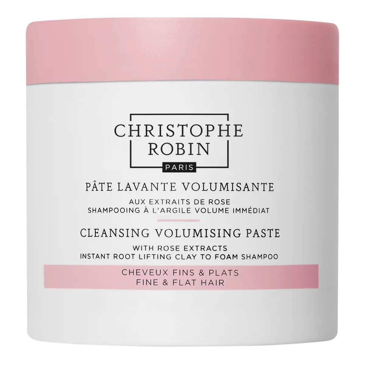 Christophe Robin Cleansing Volumizing Paste With Pure Rassoul Clay And Rose Extracts 250ml