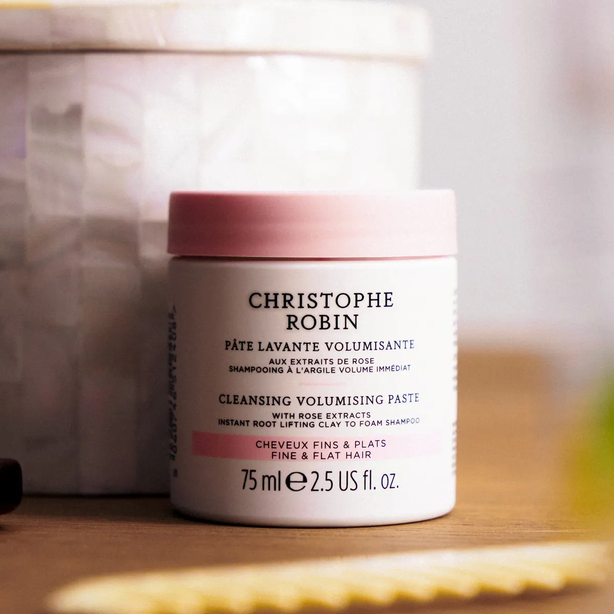 Christophe Robin Cleansing Volumizing Paste With Pure Rassoul Clay And Rose Extracts 75ml, view 4