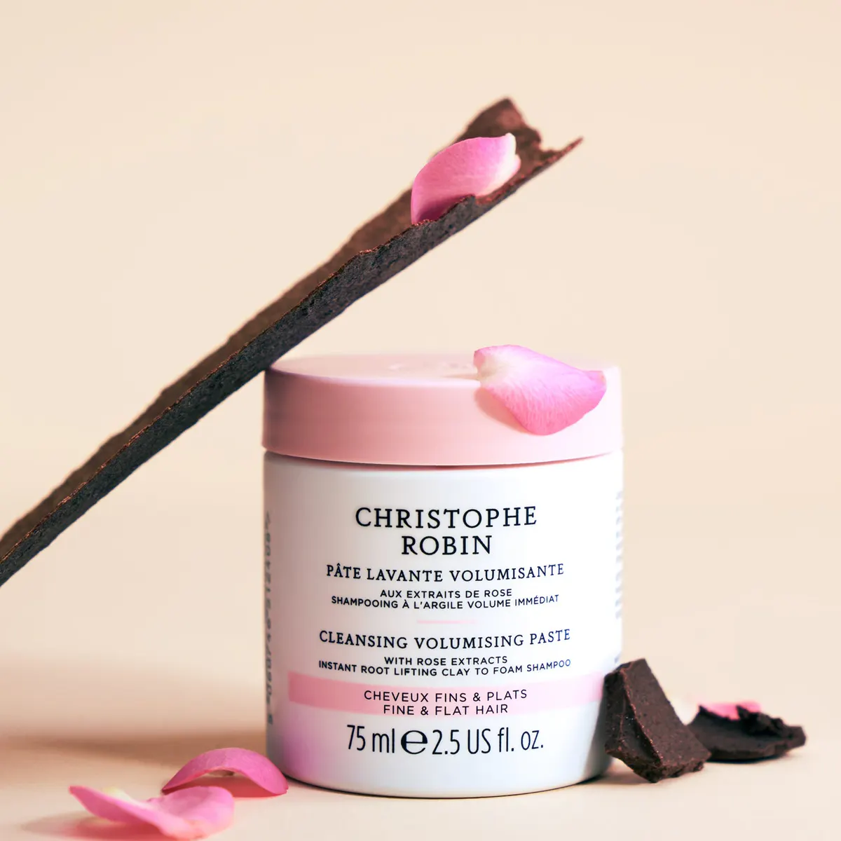 Christophe Robin Cleansing Volumizing Paste With Pure Rassoul Clay And Rose Extracts 75ml, view 5