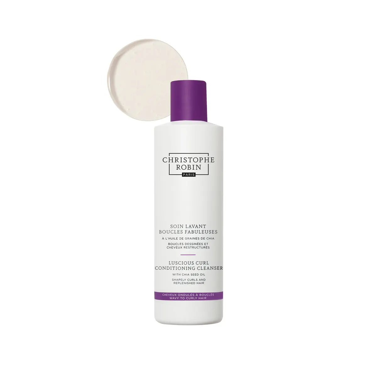 Christophe Robin Luscious Curl Conditioning Cleanser With Chia Seed Oil 250ml, view 3