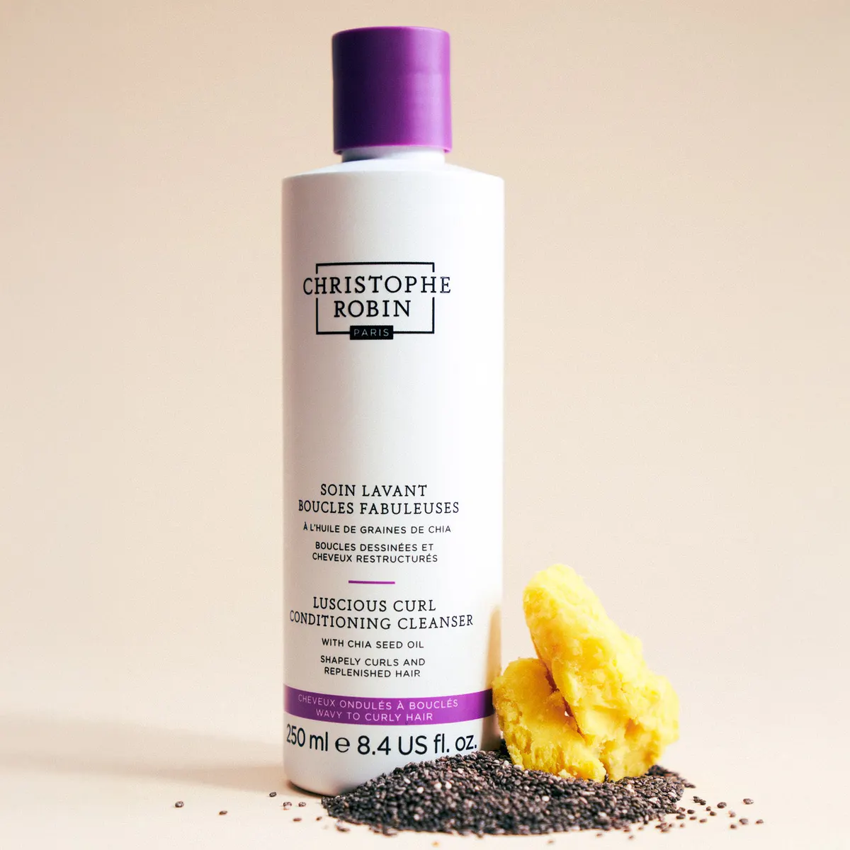 Christophe Robin Luscious Curl Conditioning Cleanser With Chia Seed Oil 250ml, view 5