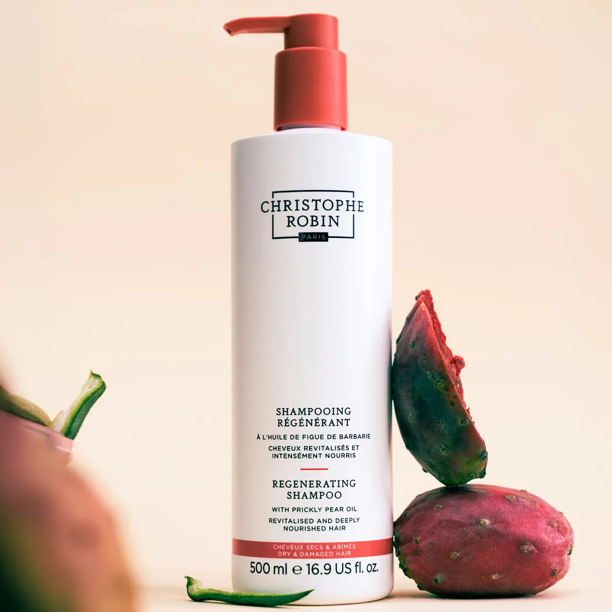 Christophe Robin Regenerating Shampoo With Rare Prickly Pear Oil 500ml, view 5