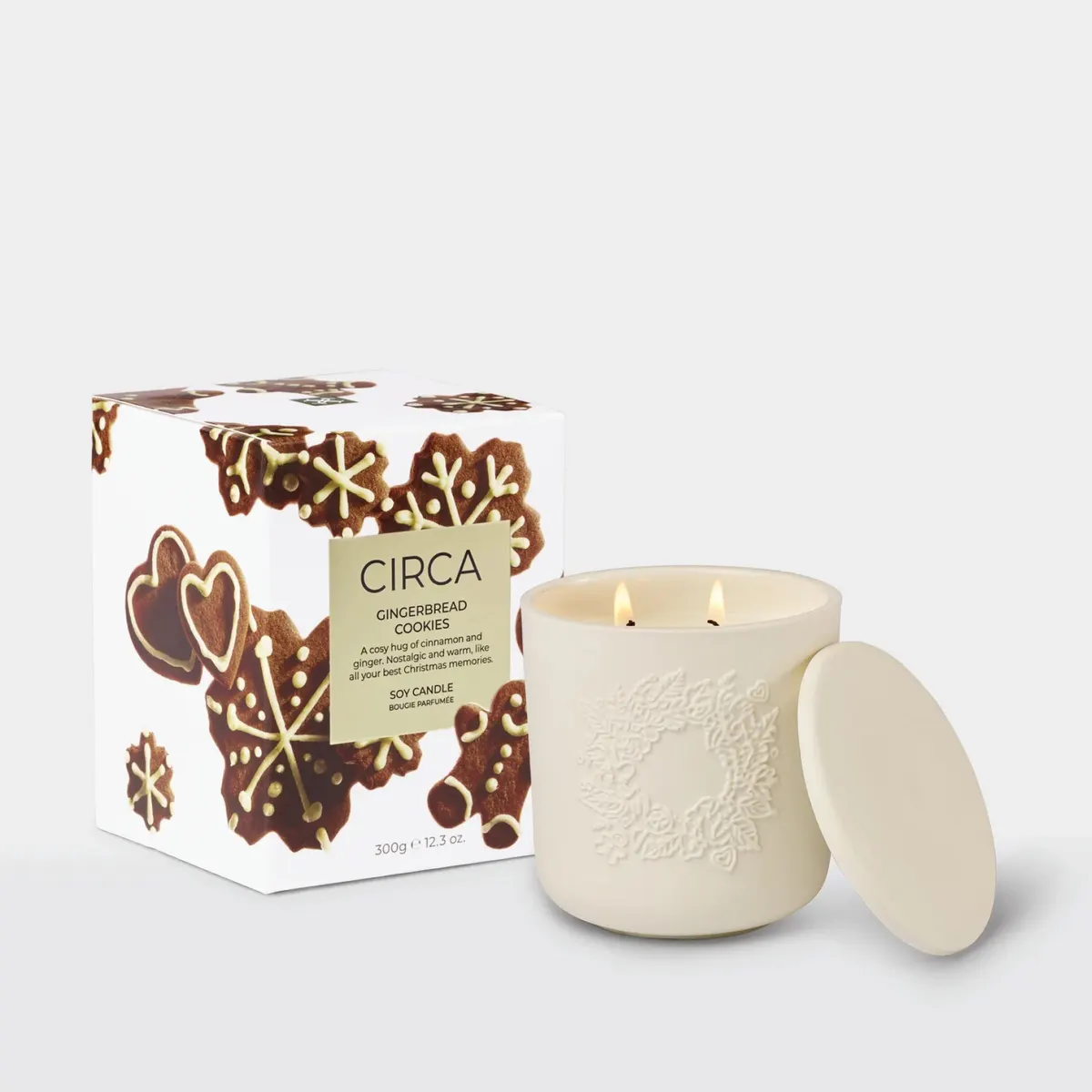 CIRCA Gingerbread Cookies Christmas Candle 300g, view 4