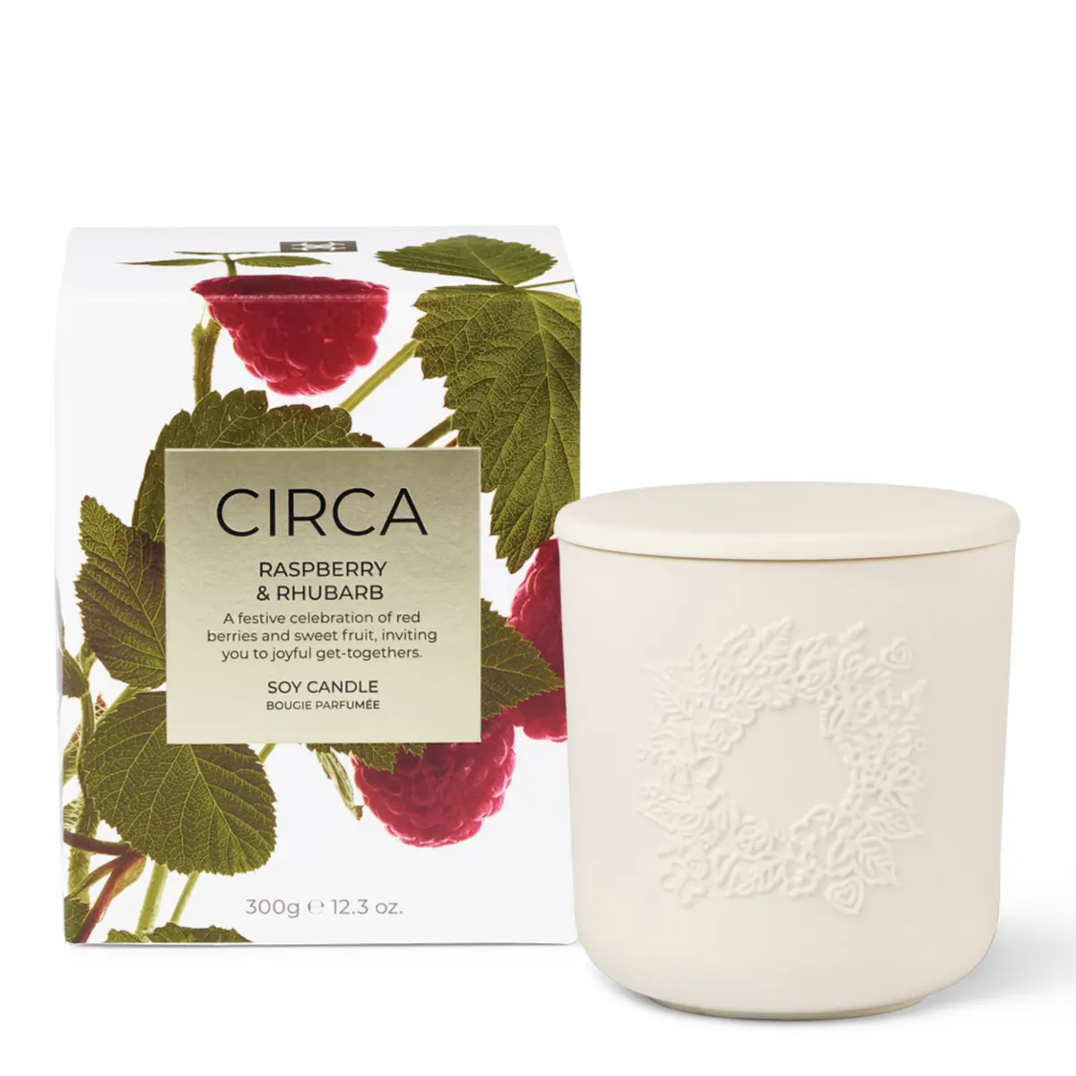 CIRCA Raspberry & Rhubarb Christmas Candle 300g