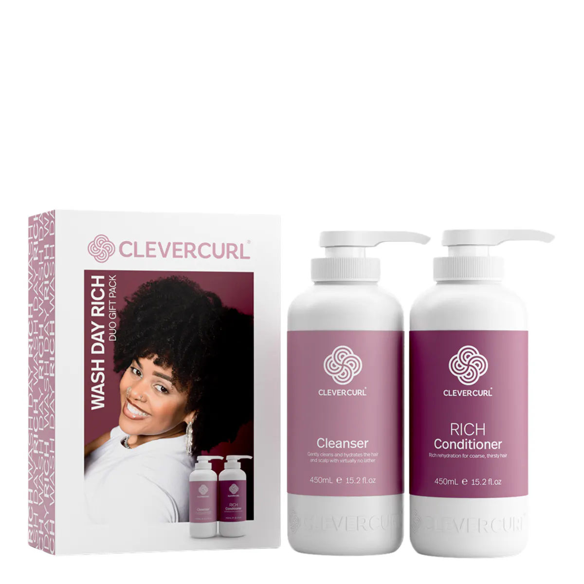 Clever Curl Cleanser & Rich Conditioner Duo Pack