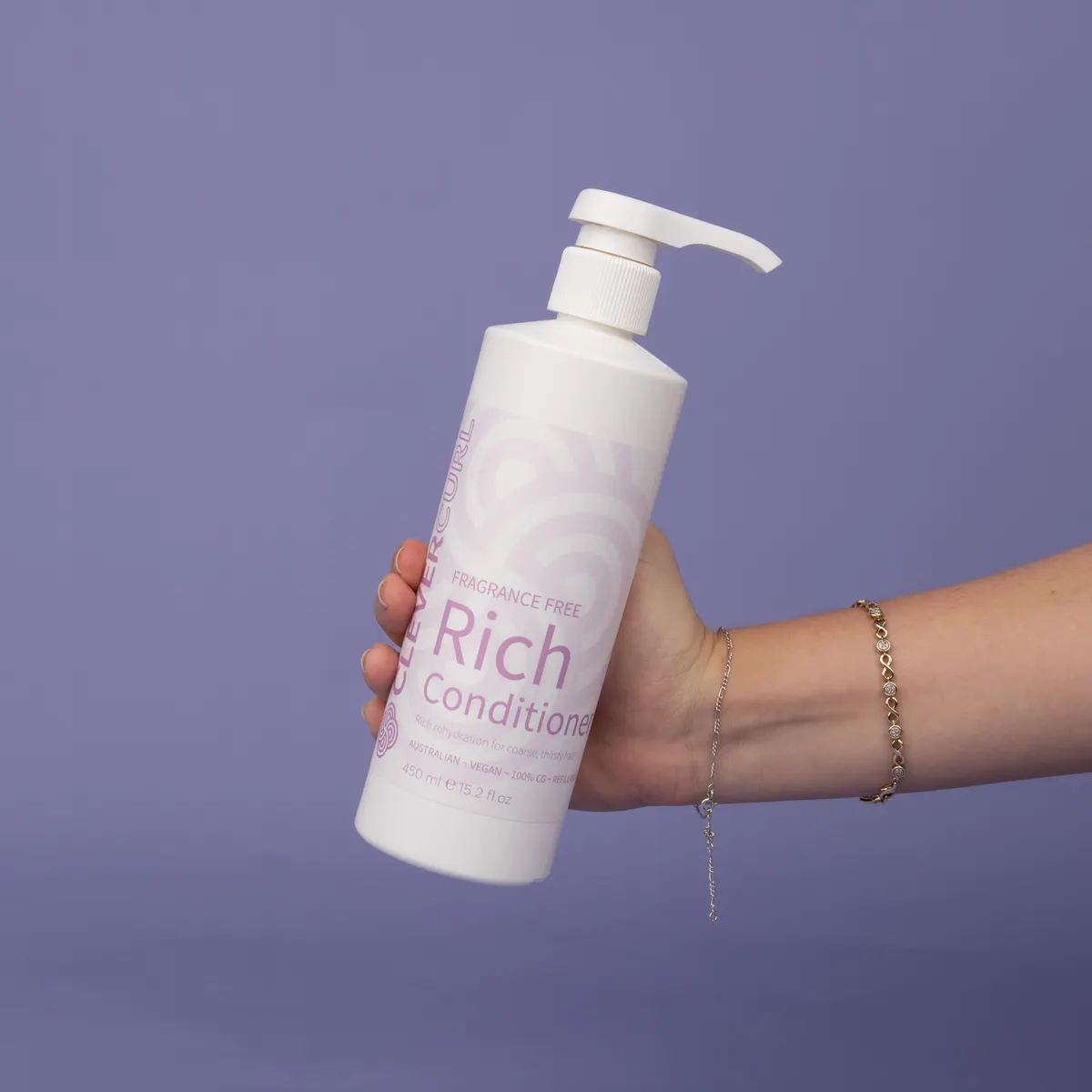 Clever Curl Fragrance Free Rich Conditioner 450ml - Old Packaging, view 2