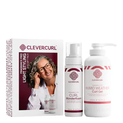 Clever Curl Fragrance Free Wonderfoam & Humid Weather Gel Duo Pack
