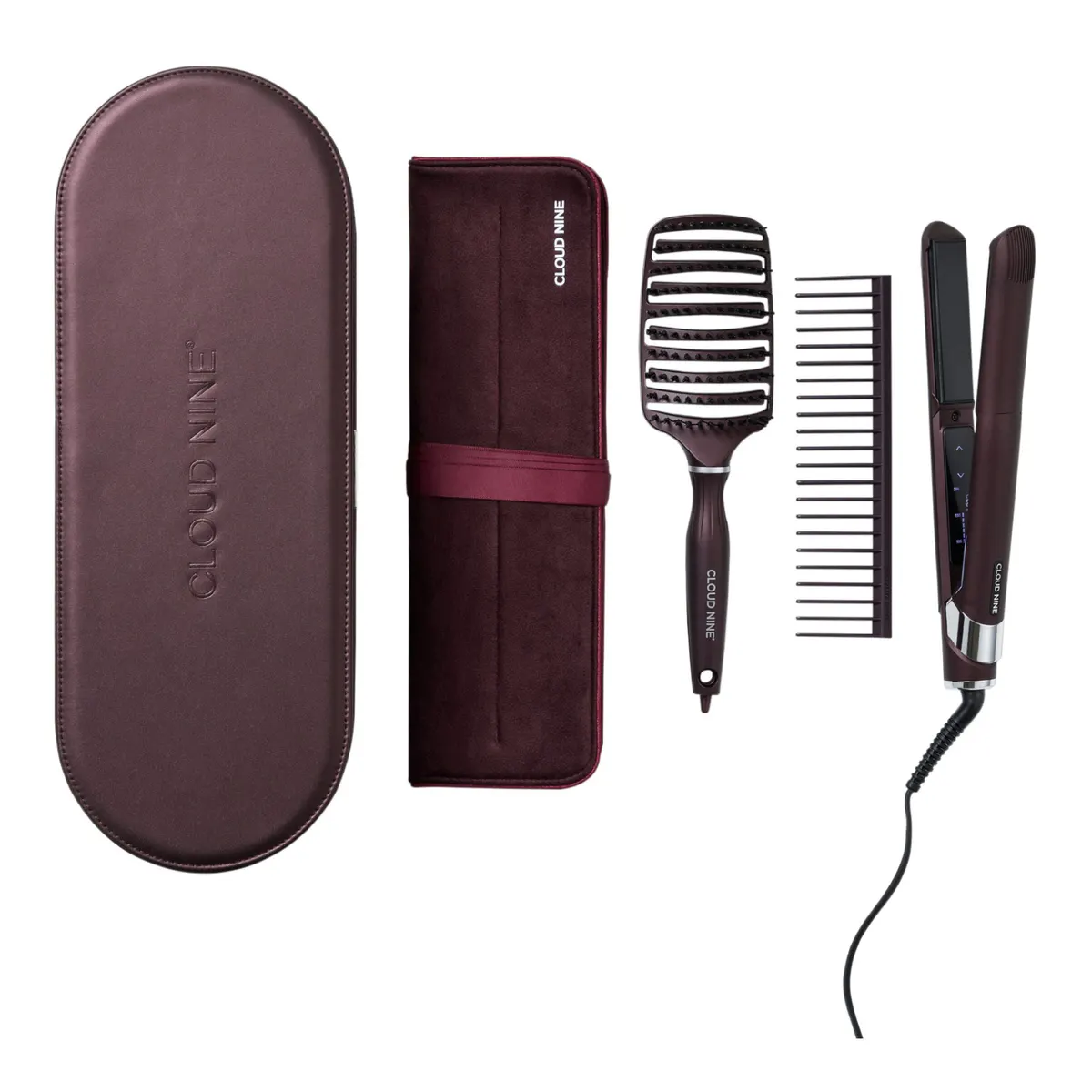 CLOUD NINE The Original Iron - The Luxury Dark Burgundy Collection, view 2