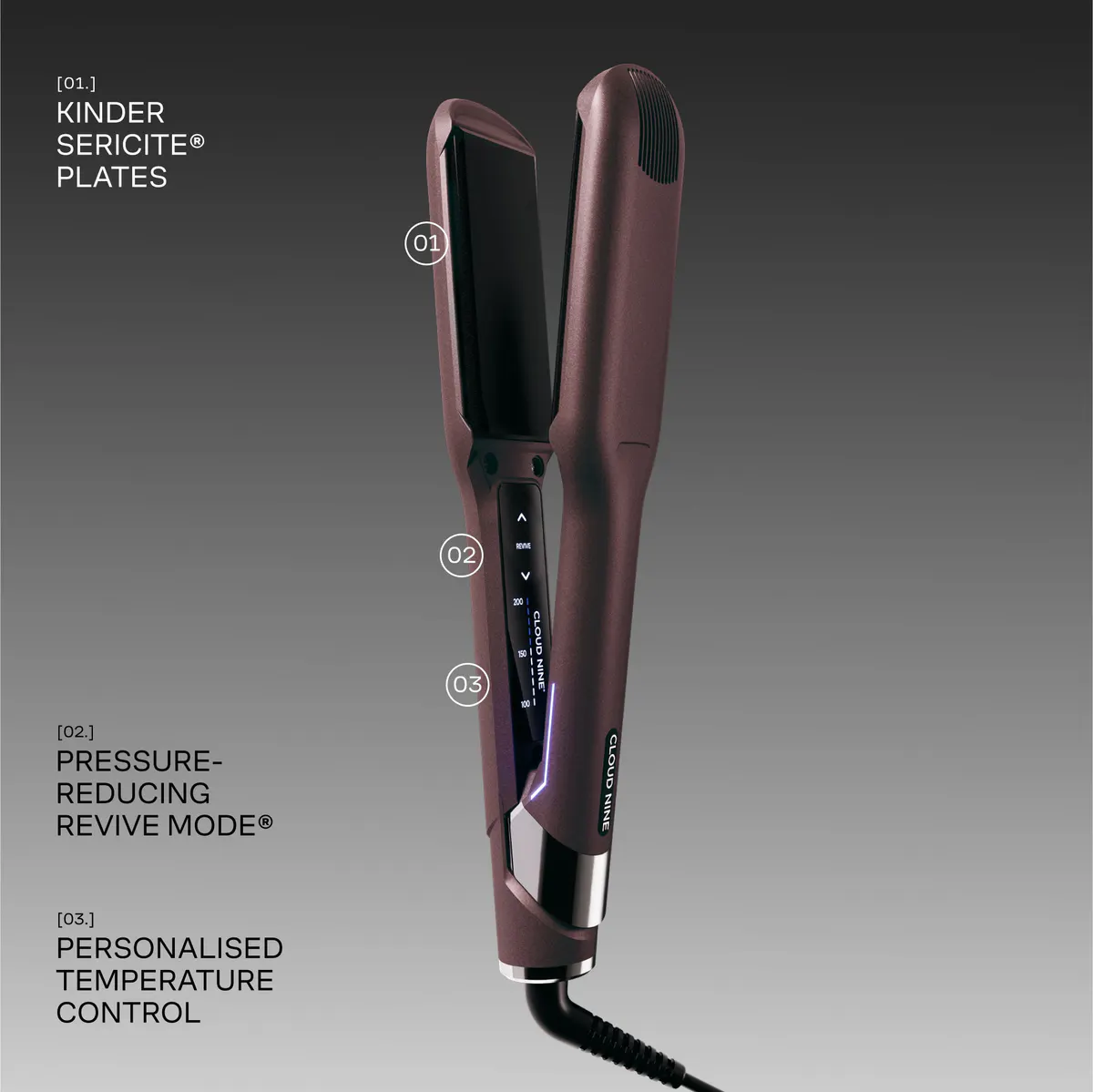 CLOUD NINE The Wide Iron - The Luxury Dark Burgundy Collection, view 7