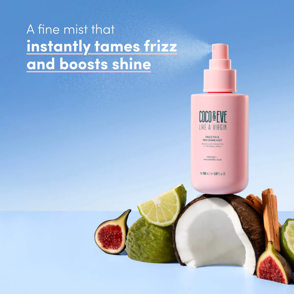 Coco & Eve Like A Virgin Fizz Fix & Pro Shine Mist 150ml, view 3